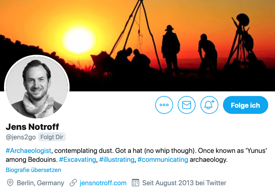 Twitter Biografie Jens Notroff