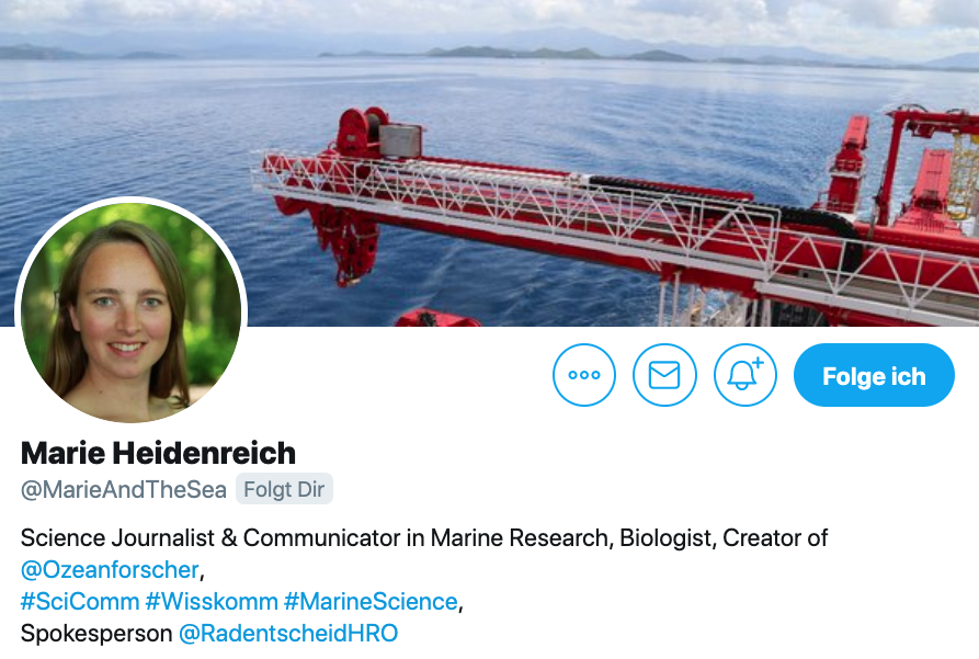 Twitter Biografie Marie Heidenreich